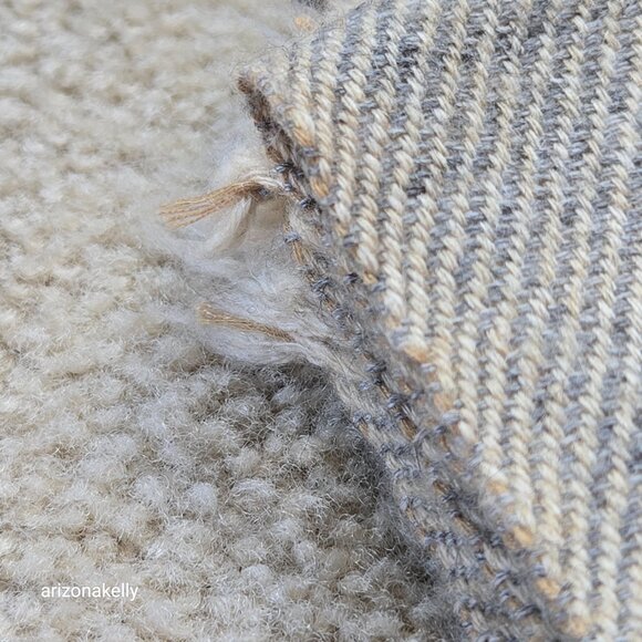 Cashmere Wool Herringbone Scarf Classic Grey Taupe Flawless - Picture 12 of 14